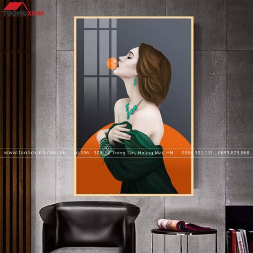 TRANH TRÁNG GƯƠNG CÔ GÁI NGHỆ THUẬT TG259