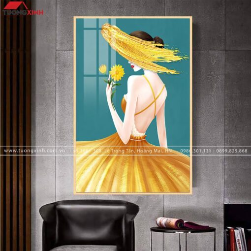 TRANH TRÁNG GƯƠNG CÔ GÁI NGHỆ THUẬT TG260