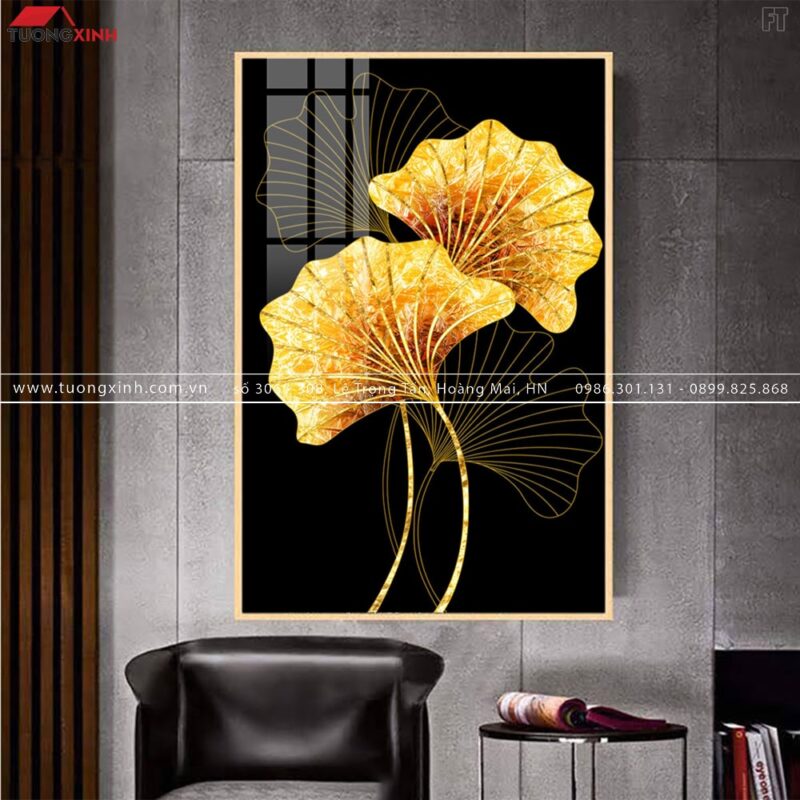 TRANH TRÁNG GƯƠNG CHIẾC LÁ NGHỆ THUẬT TG276