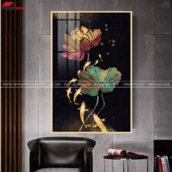 TRANH TRÁNG GƯƠNG HOA SEN NGHỆ THUẬT TG273