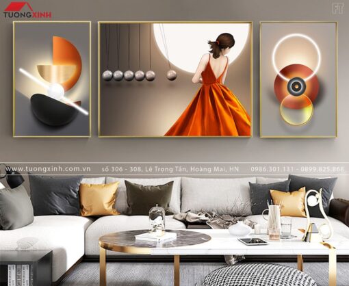 TRANH TRÁNG GƯƠNG CÔ GÁI NGHỆ THUẬT TG213