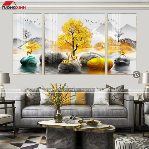 Tranh hươu phong cảnh nghệ thuật TG165