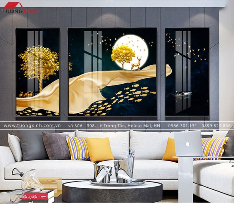 Tranh hươu phong cảnh nghệ thuật TG153