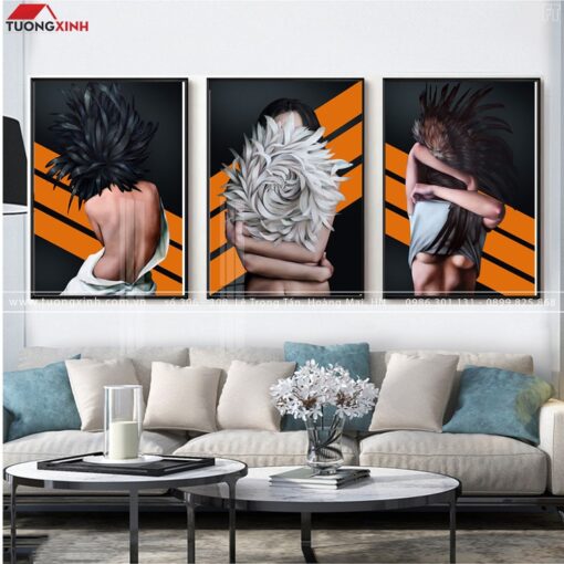 Tranh Nghệ Thuật Cô Gái Lông Vũ TG026