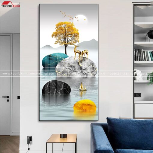 Tranh hươu phong cảnh nghệ thuật TG130