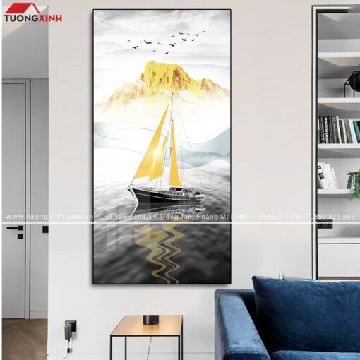 Tranh thuyền nghệ thuật hiện đại TG124