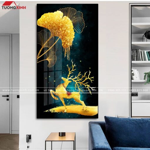 Tranh hươu phong cảnh nghệ thuật TG134
