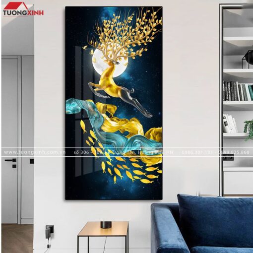 Tranh hươu phong cảnh nghệ thuật TG135