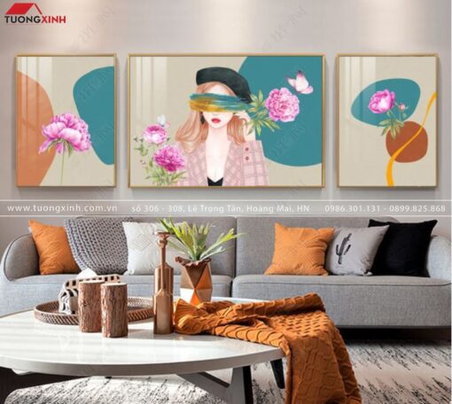 TRANH CÔ GÁI CHÂN DUNG NGHỆ THUẬT TG652