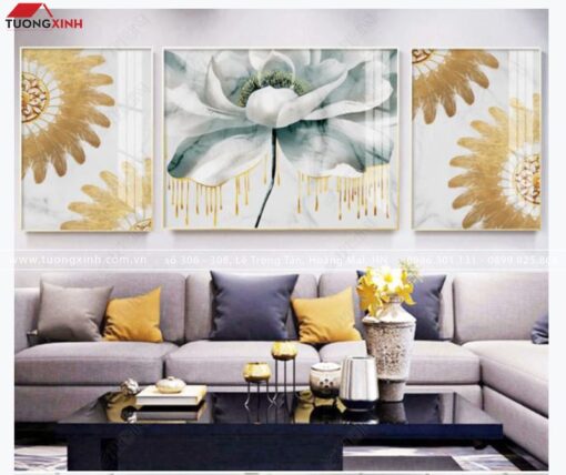 TRANH TRANG TRÍ HOA LÁ NGHỆ THUẬT TG658