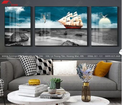 TRANH TREO TƯỜNG THUYỀN BUỒM NGHỆ THUẬT TG739