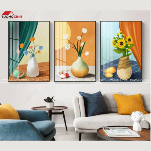 TRANH TRANG TRÍ LỌ HOA NGHỆ THUẬT TG756