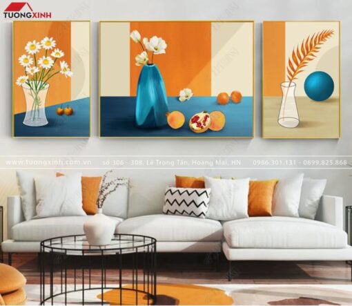 TRANH TRANG TRÍ LỌ HOA NGHỆ THUẬT TG660