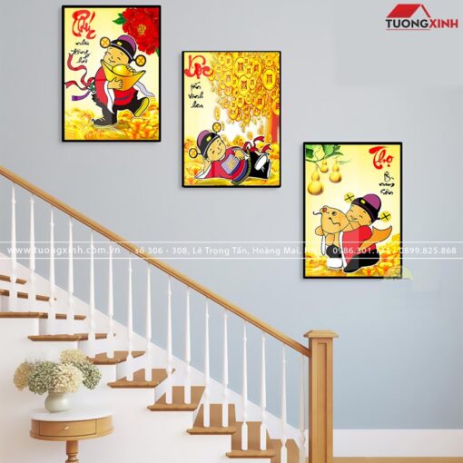 TRANH PHONG THỦY ÔNG THẦN TÀI TG584