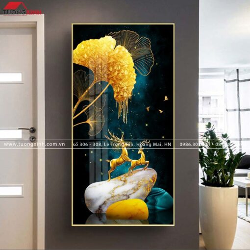 TRANH HƯƠU VÀNG NGHỆ THUẬT TG456