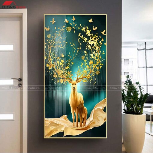 TRANH HƯƠU VÀNG NGHỆ THUẬT TG457