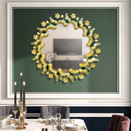 Gương decor nghệ thuật trang trí phòng khách TX790