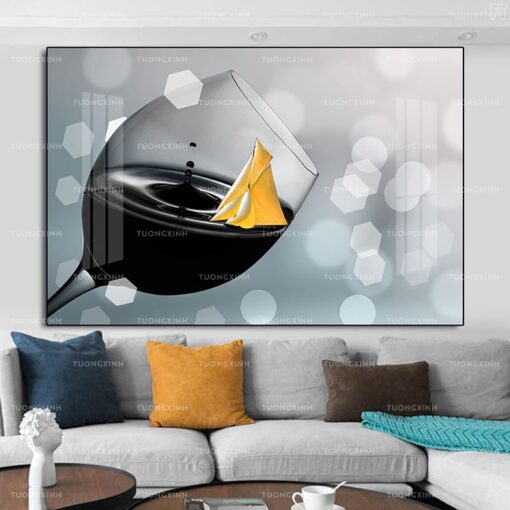 Tranh chiếc ly trang trí phòng ăn TG887