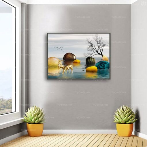 Tranh treo tường tuần lộc nghệ thuật TG932