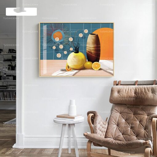 Tranh tráng gương lọ hoa trang trí nghệ thuật TG903