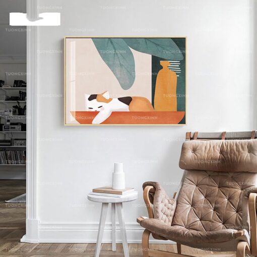 Tranh tráng gương lọ hoa trang trí nghệ thuật TG905