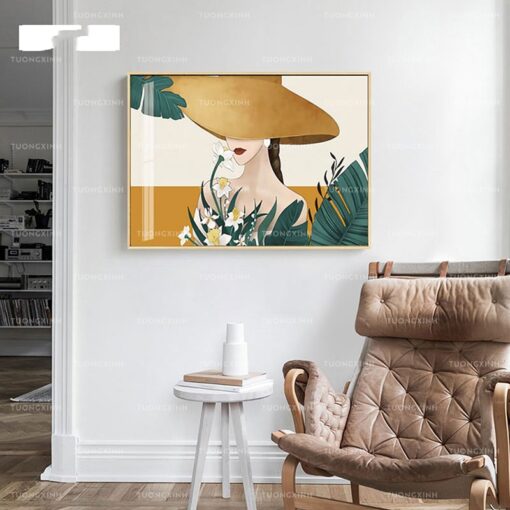 Tranh tráng gương cô gái nghệ thuật TG913