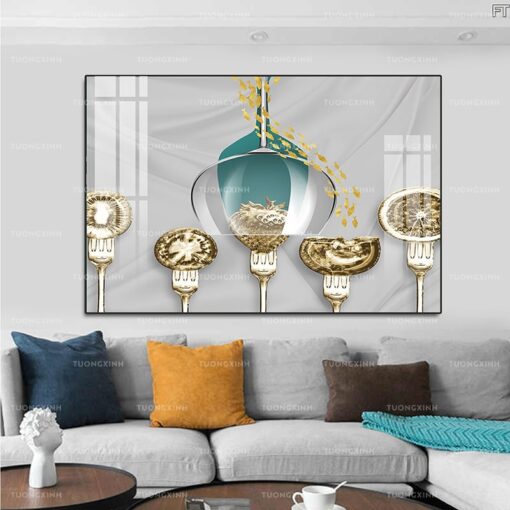 Tranh chiếc ly trang trí phòng ăn TG886