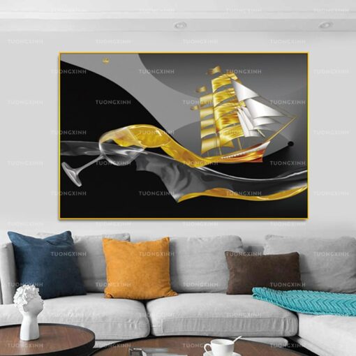 Tranh trang trí Thuyền Buồm Nghệ Thuật TG880