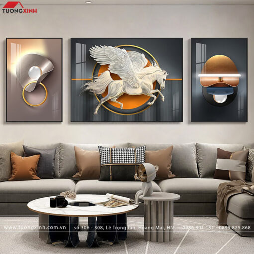 Tranh trang trí phòng khách sang trọng hiện đại TG1010