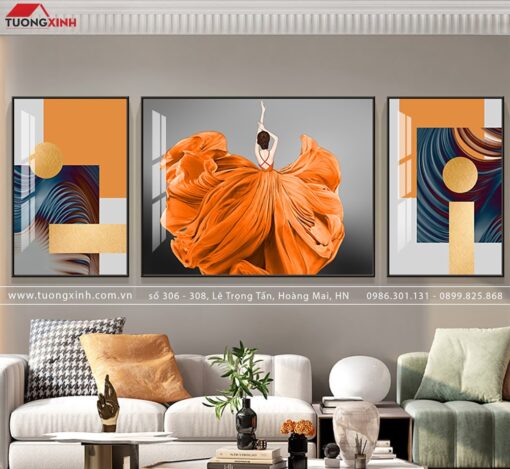 Tranh cô gái nghệ thuật sang trọng hiện đại TG1017