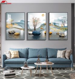 Tranh hươu vàng phong cảnh nghệ thuật TG997
