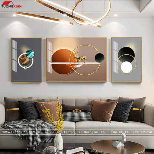 Tranh trang trí phòng khách sang trọng hiện đại TG1013