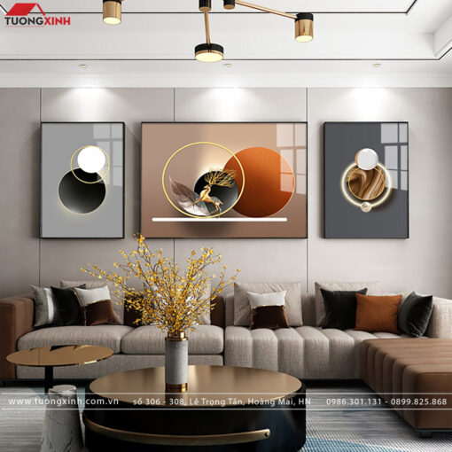 Tranh trang trí phòng khách sang trọng hiện đại TG1007