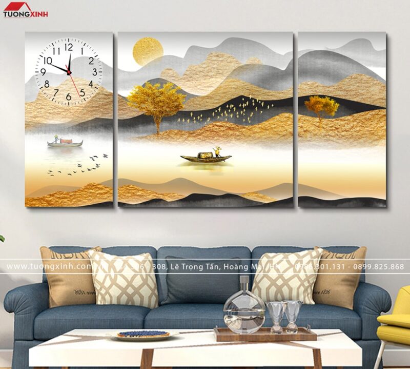 Đồng hồ tranh phong cảnh nghệ thuật DH1133