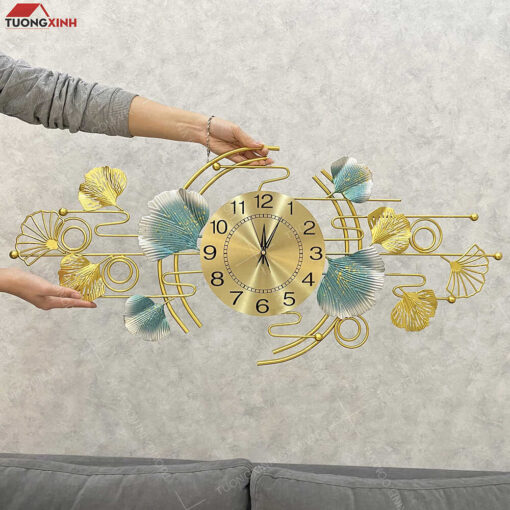 Đồng hồ hoa lá decor trang trí nội thất DHA118