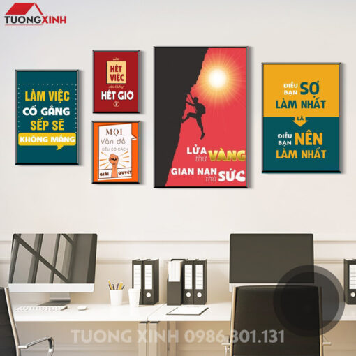 Tranh động lực slogan truyền cảm hứng trang trí văn phòng DL241