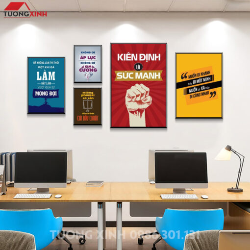Tranh động lực slogan truyền cảm hứng trang trí văn phòng DL243