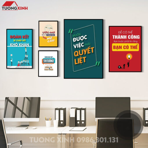 Tranh động lực slogan truyền cảm hứng trang trí văn phòng DL245