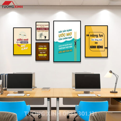 Tranh động lực slogan truyền cảm hứng trang trí văn phòng DL248
