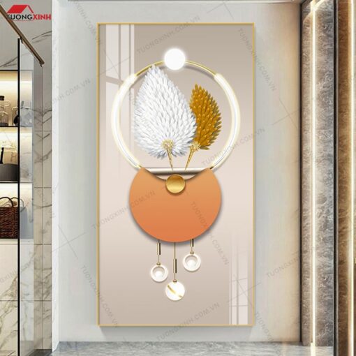 Tranh dọc hiện đại trang trí nội thất sang trọng TG1077