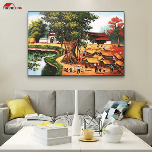 Tranh phong cảnh đồng quê TN1955