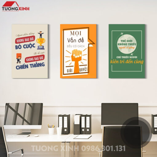 Tranh động lực slogan truyền cảm hứng trang trí văn phòng DL525