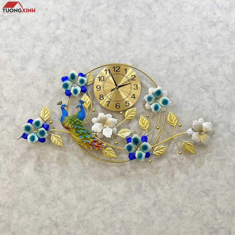 Đồng hồ chim công nghệ thuật sang trọng DHA212 - Ảnh 3