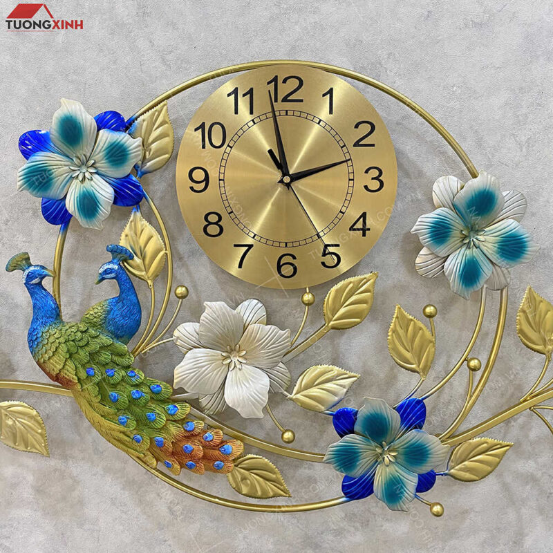Đồng hồ chim công nghệ thuật sang trọng DHA212 - Ảnh 4