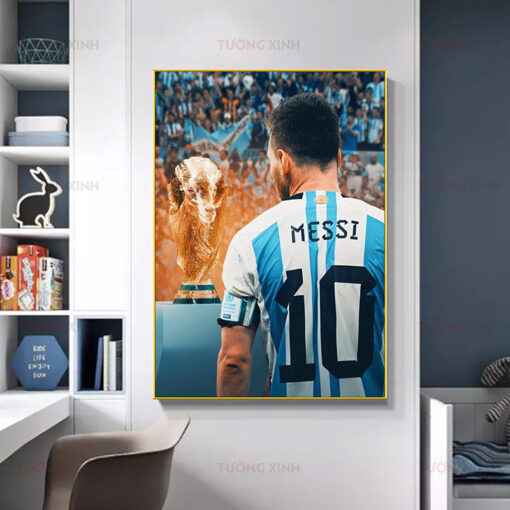 Tranh tráng gương Lionel Messi Worldcup 2022 BD151