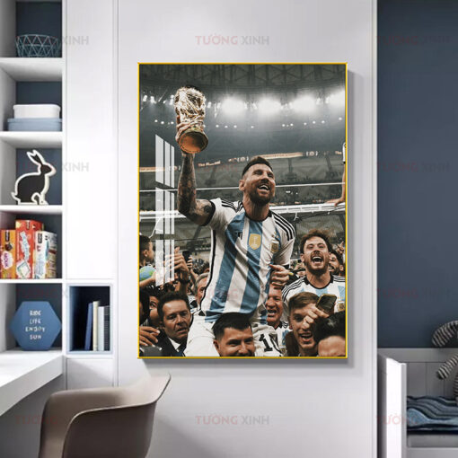 Tranh tráng gương Lionel Messi Worldcup 2022 BD161