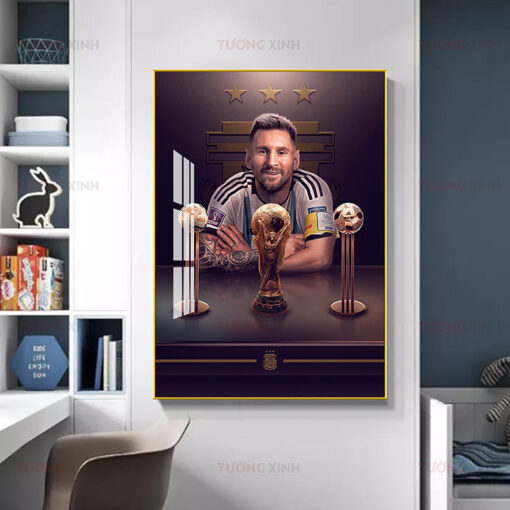 Tranh tráng gương Lionel Messi Worldcup 2022 BD162