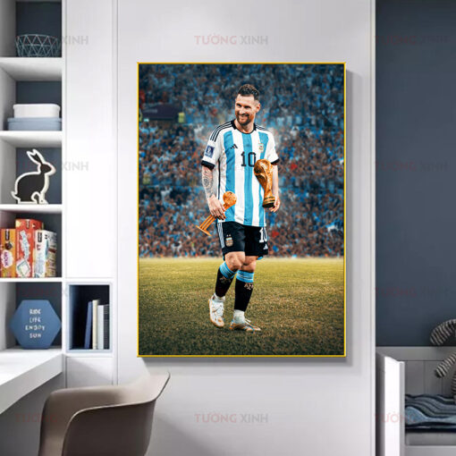 Tranh tráng gương Lionel Messi Worldcup 2022 BD152