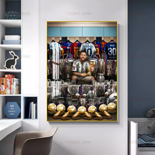 Tranh tráng gương Lionel Messi Worldcup 2022 BD156