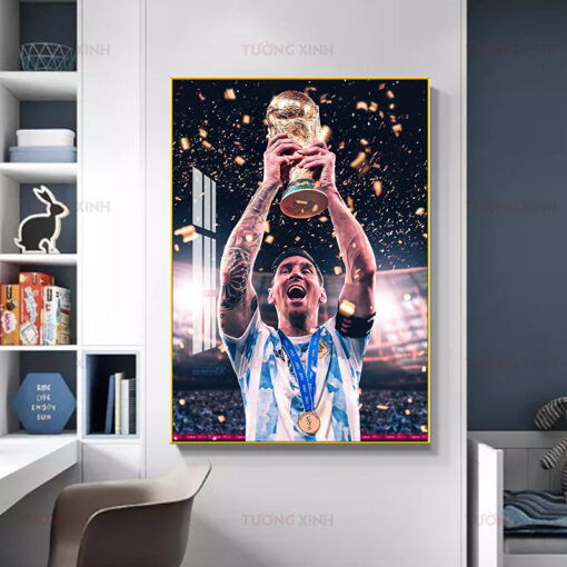 Tranh tráng gương Lionel Messi Worldcup 2022 BD157
